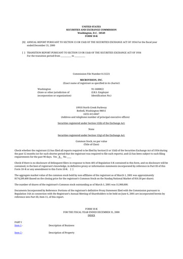 Thumbnail MicroVision 10-K Annual Report 