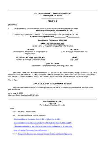 Thumbnail Harvard Bioscience 10-Q Quarterly Report FY 