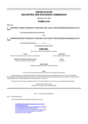 Thumbnail Central Pacific Financial 10-Q Quarterly Report FY 