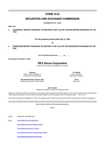 Thumbnail REX American Resources
 10-Q Quarterly Report FY 