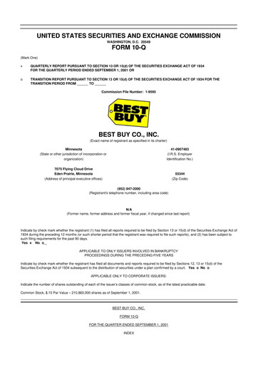 Thumbnail Best Buy 10-Q Quarterly Report FY 