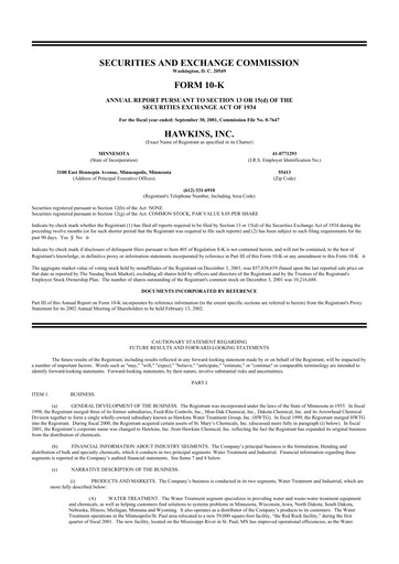 Thumbnail Hawkins 10-K Annual Report 