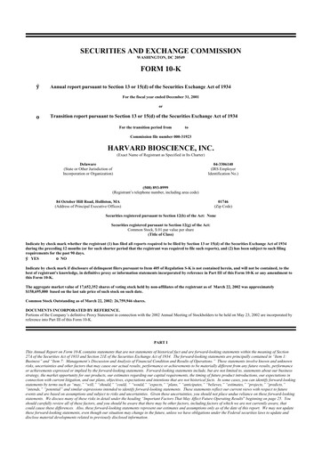 Thumbnail Harvard Bioscience 10-K Annual Report 