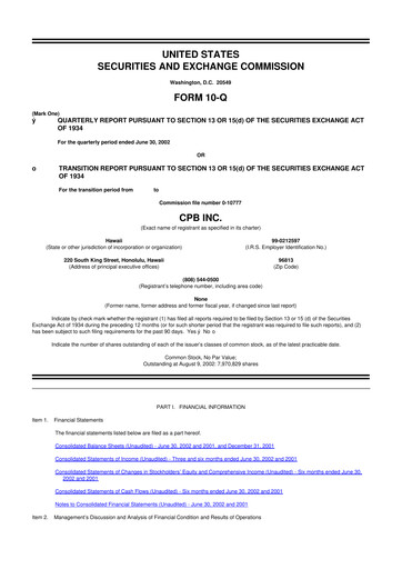 Thumbnail Central Pacific Financial 10-Q Quarterly Report FY 