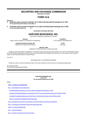 Thumbnail Harvard Bioscience 10-Q Quarterly Report FY 