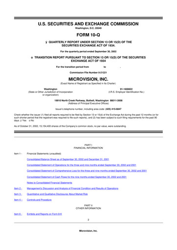 Thumbnail MicroVision 10-Q Quarterly Report FY 