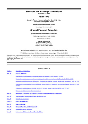 Thumbnail OFG Bancorp
 10-Q Quarterly Report FY 