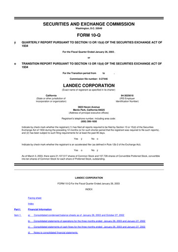 Thumbnail Lifecore Biomedical 10-Q Quarterly Report FY 