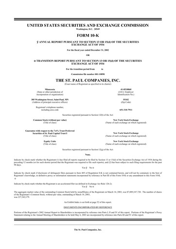 Thumbnail The Travelers Companies 10-K Annual Report 