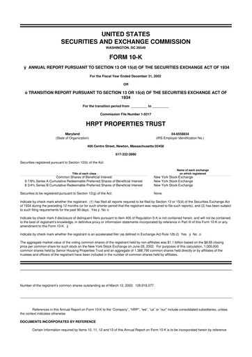 Vorschaubild Equity Commonwealth 10-K Jahresbericht 