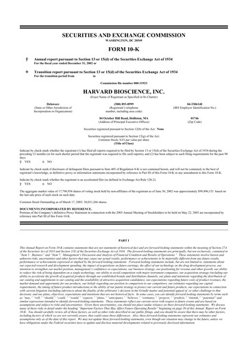 Thumbnail Harvard Bioscience 10-K Annual Report 