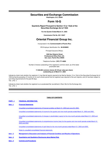 Thumbnail OFG Bancorp
 10-Q Quarterly Report FY 