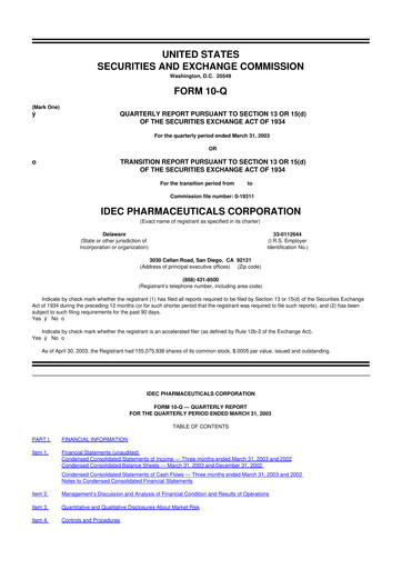 Vorschaubild Biogen 10-Q Quartalsbericht  