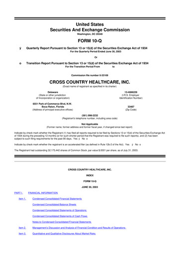 Vorschaubild Cross Country Healthcare 10-Q Quartalsbericht  