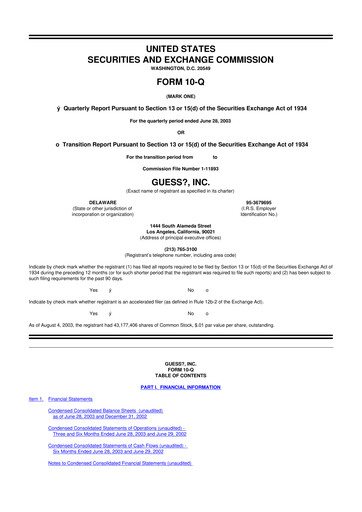 Thumbnail Guess 10-Q Quarterly Report FY 