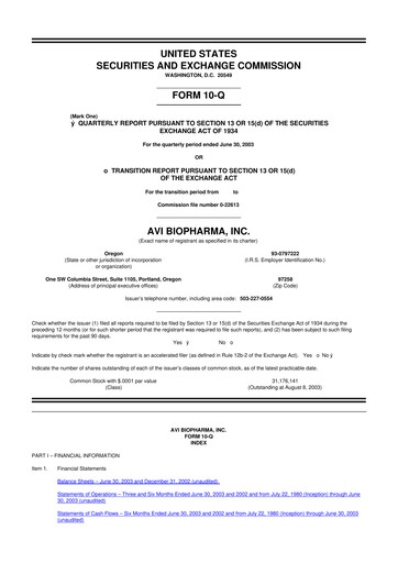 Thumbnail Sarepta Therapeutics
 10-Q Quarterly Report FY 
