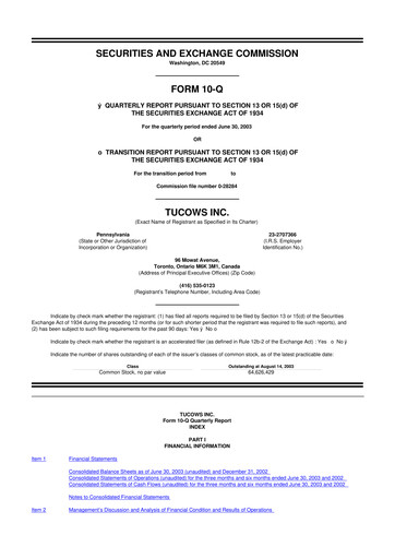 Thumbnail Tucows 10-Q Quarterly Report FY 