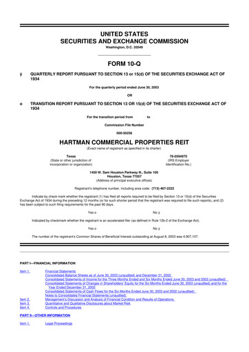 Thumbnail Whitestone REIT 10-Q Quarterly Report FY 