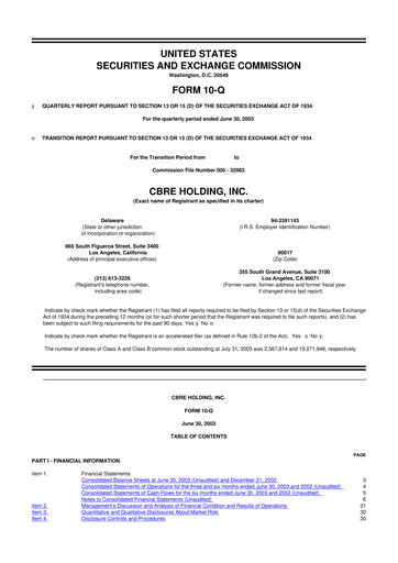 Miniature CBRE Group
 10-Q Rapport trimestriel  