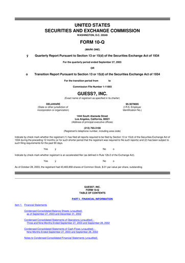 Thumbnail Guess 10-Q Quarterly Report FY 