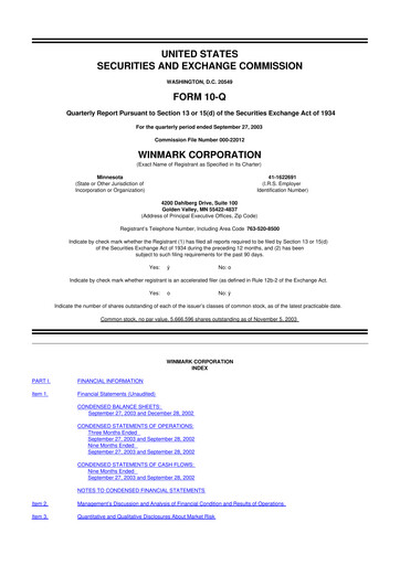 Thumbnail Winmark 10-Q Quarterly Report FY 