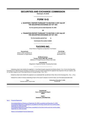 Thumbnail Tucows 10-Q Quarterly Report FY 