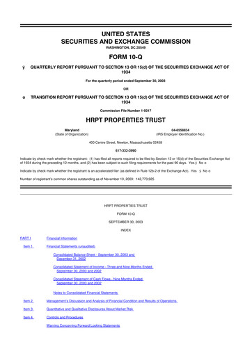 Vorschaubild Equity Commonwealth 10-Q Quartalsbericht  