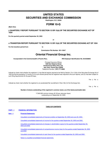 Thumbnail OFG Bancorp
 10-Q Quarterly Report FY 