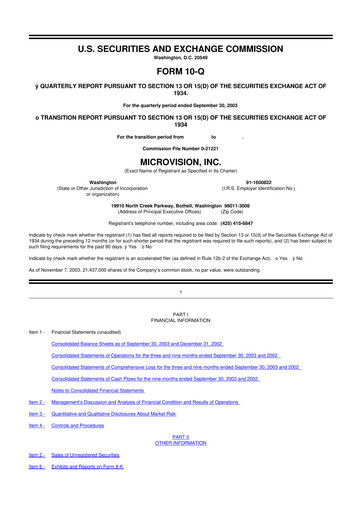 Thumbnail MicroVision 10-Q Quarterly Report FY 
