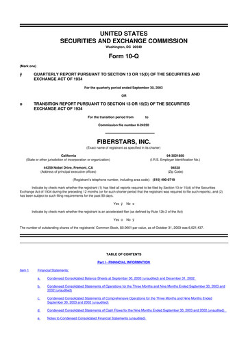 Thumbnail Energy Focus 10-Q Quarterly Report FY 