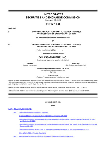 Thumbnail ASGN 10-Q Quarterly Report FY 