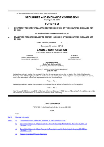 Thumbnail Lifecore Biomedical 10-Q Quarterly Report FY 