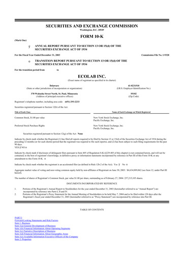 Thumbnail Ecolab 10-K Annual Report 