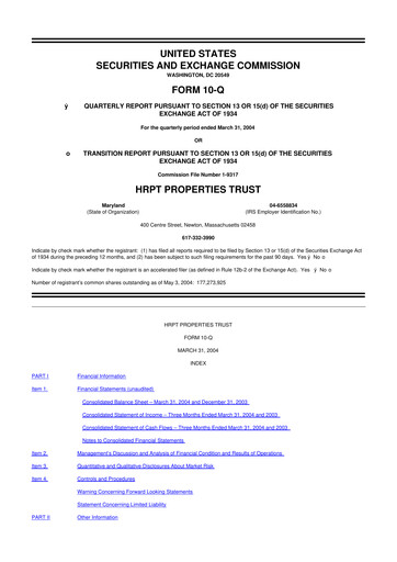 Vorschaubild Equity Commonwealth 10-Q Quartalsbericht  
