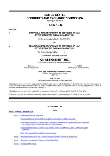 Thumbnail ASGN 10-Q Quarterly Report FY 