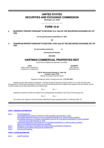 Thumbnail Whitestone REIT 10-Q Quarterly Report FY 