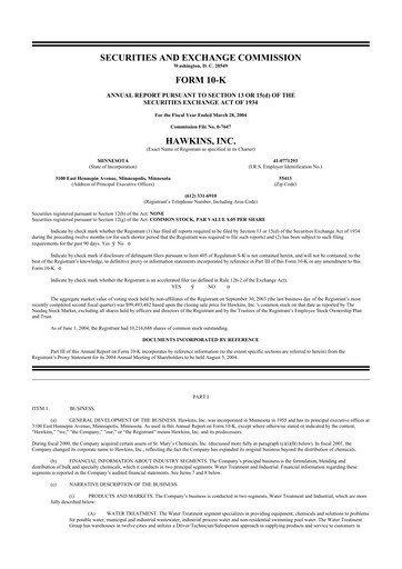 Thumbnail Hawkins 10-K Annual Report 