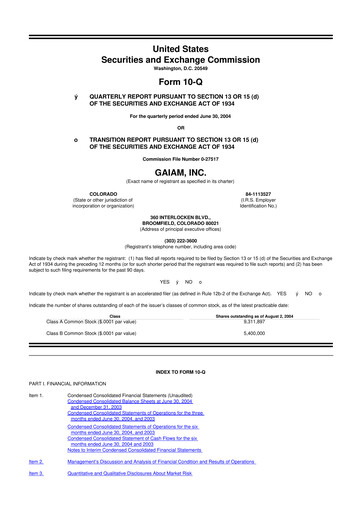 Thumbnail Gaia 10-Q Quarterly Report FY 