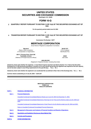 Thumbnail Meritage Homes 10-Q Quarterly Report FY 