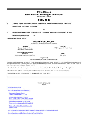 Thumbnail Triumph Group
 10-Q Quarterly Report FY 