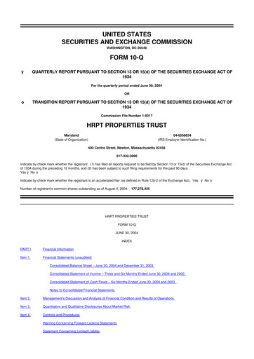 Vorschaubild Equity Commonwealth 10-Q Quartalsbericht  