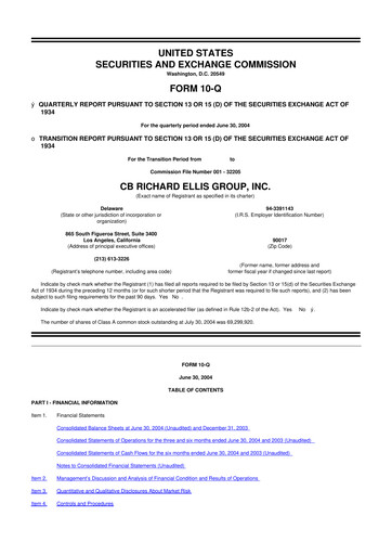 Miniature CBRE Group
 10-Q Rapport trimestriel  