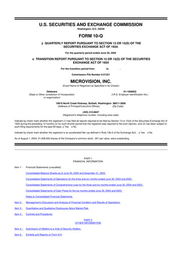 Thumbnail MicroVision 10-Q Quarterly Report FY 
