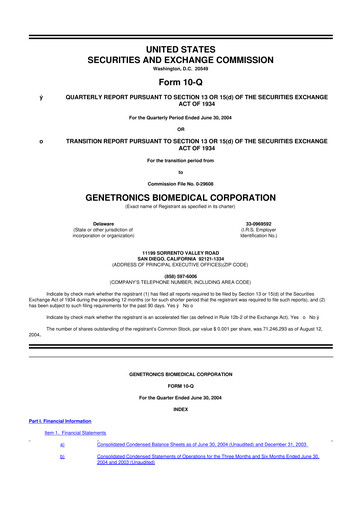 Vorschaubild Inovio Pharmaceuticals 10-Q Quartalsbericht  