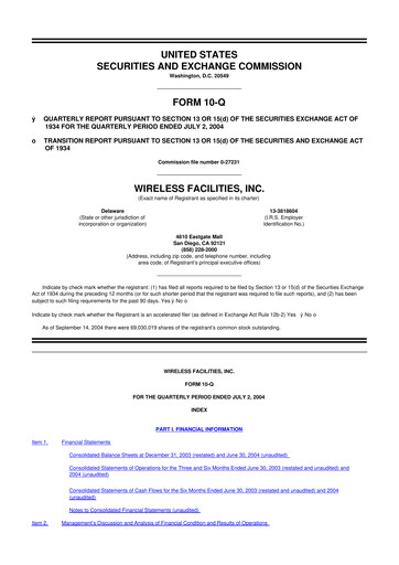 Thumbnail Kratos Defense & Security Solutions 10-Q Quarterly Report FY 