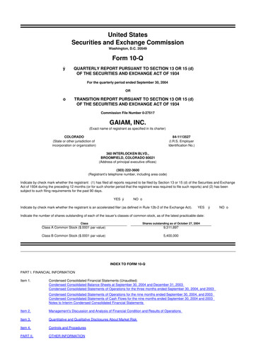 Thumbnail Gaia 10-Q Quarterly Report FY 