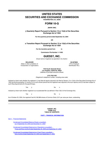 Thumbnail Guess 10-Q Quarterly Report FY 