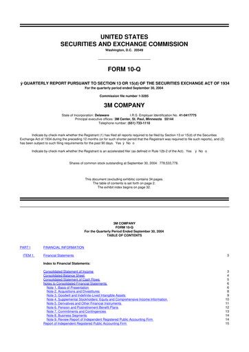 Thumbnail 3M 10-Q Quarterly Report FY 