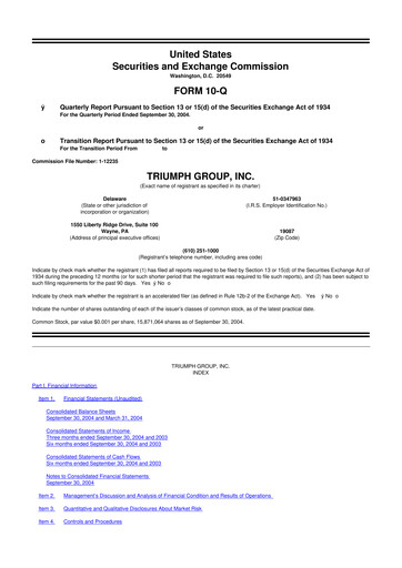 Thumbnail Triumph Group
 10-Q Quarterly Report FY 