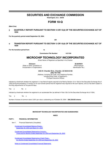 Thumbnail Microchip Technology 10-Q Quarterly Report FY 